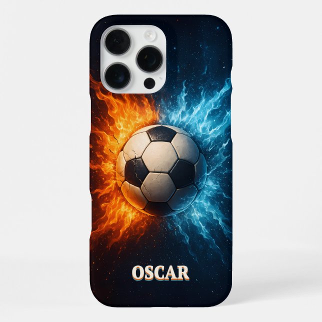Personalised Sports/Soccer iPhone 16 Pro Max Case iPhone Hülle (Rückseite)
