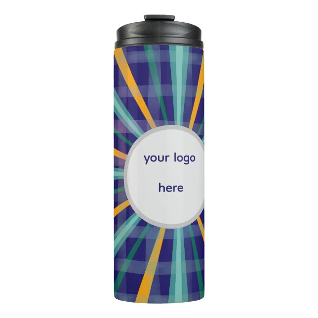 personalised stunning blue Thermal Tumbler Thermosbecher (Vorderseite)
