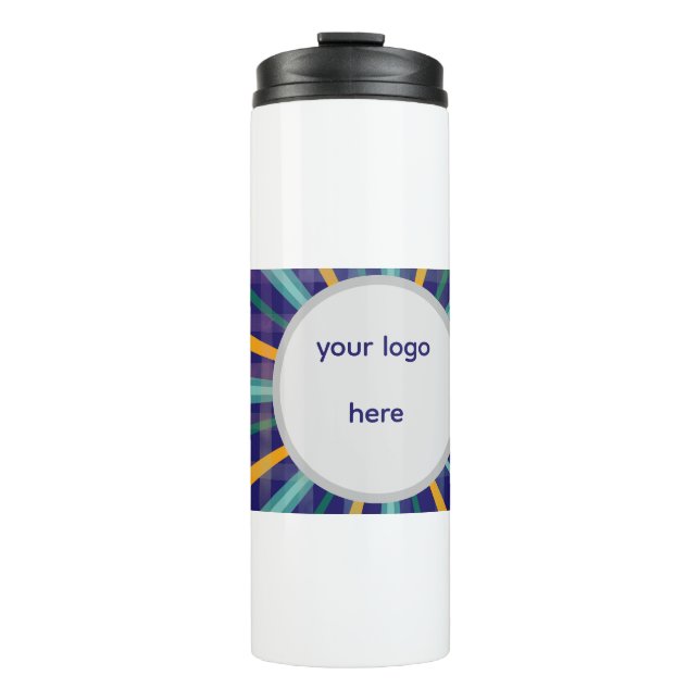 personalised stunning blue Thermal Tumbler Thermosbecher (Vorderseite)