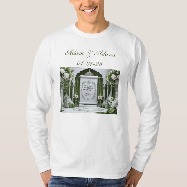  Personalised T-Shirt-Islamic Wedding  T-Shirt (Vorderseite)