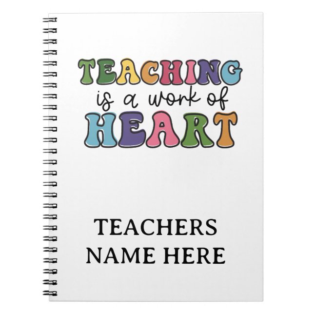 Personalised Teacher Notebook – Teachers Gift Notizblock (Vorderseite)
