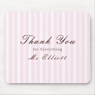 Personalised Thank You Teacher Mouse Pad Pink Mist Mousepad