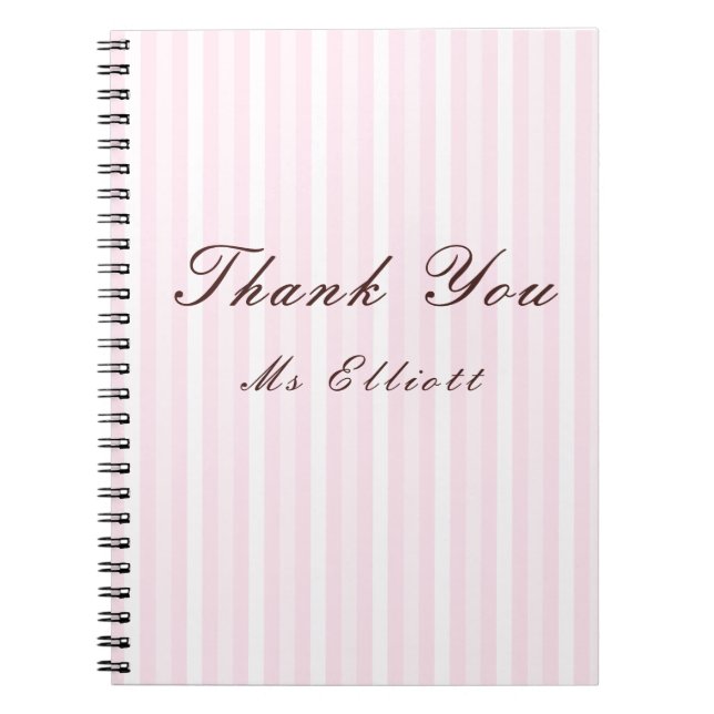 Personalised Thank You Teacher Notebook  Notizblock (Vorderseite)