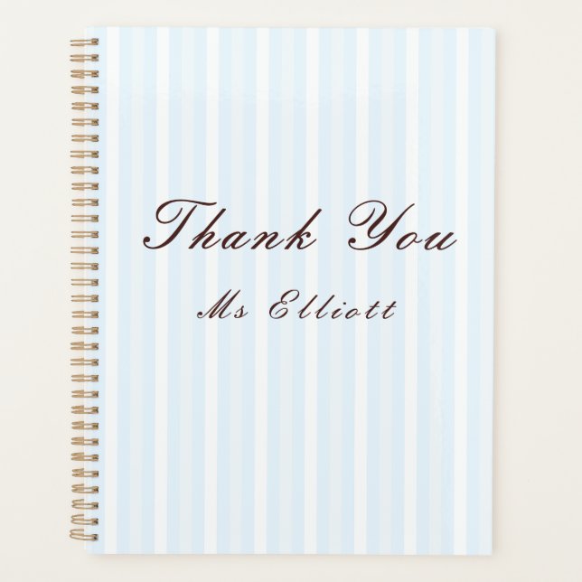 Personalised Thank You Teacher Notebook  Planer (Vorderseite)