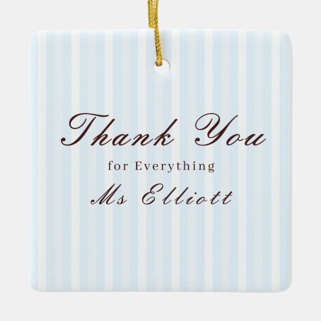 Personalised Thank You Teacher Ornament Bluebell (Vorderseite)