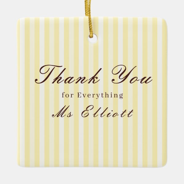 Personalised Thank You Teacher Ornament Buttercup (Vorderseite)