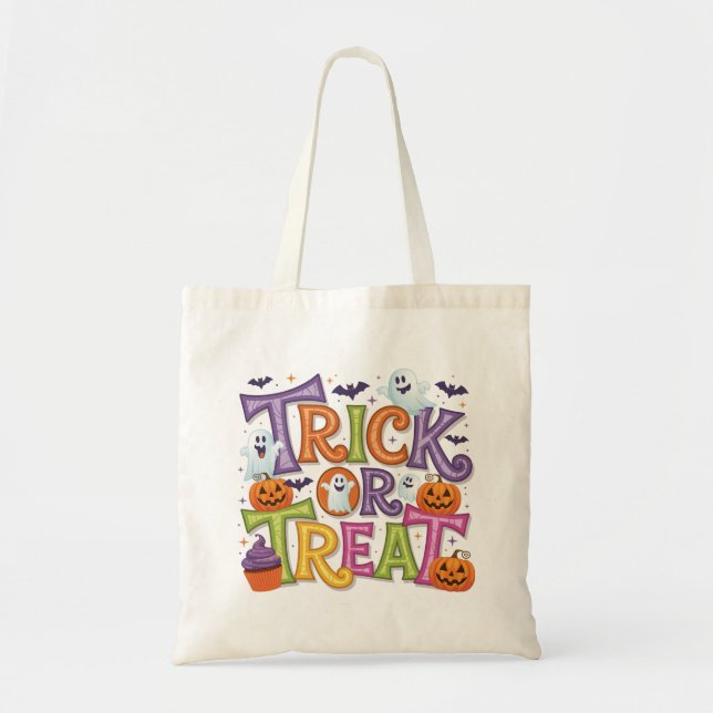 Personalised Trick or Treat  Tragetasche (Vorne)
