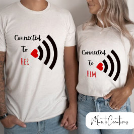 Personalised unisex love connection t-shirt