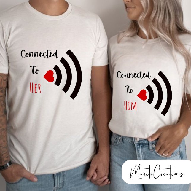 Personalised unisex love connection t-shirt (Von Creator hochgeladen)