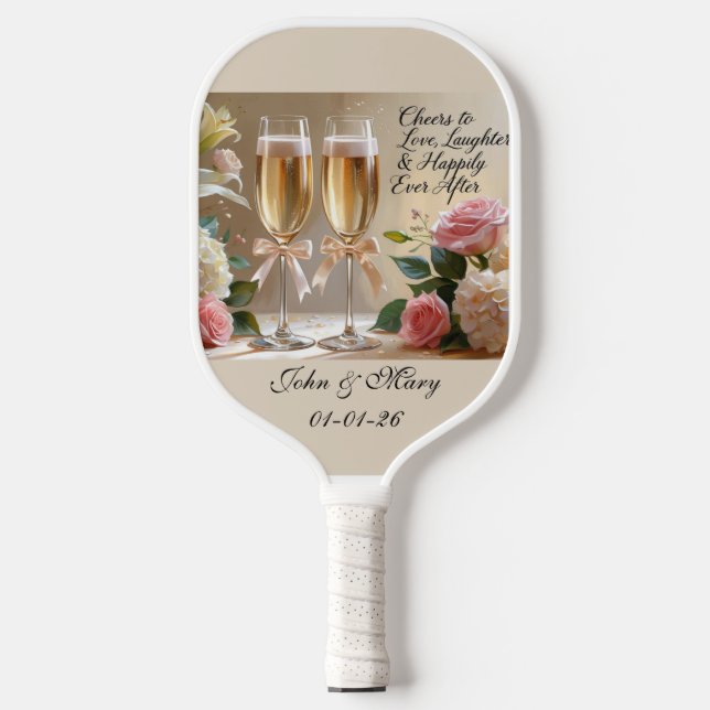Personalised  Wedding Pickleball Paddle (Vorderseite)