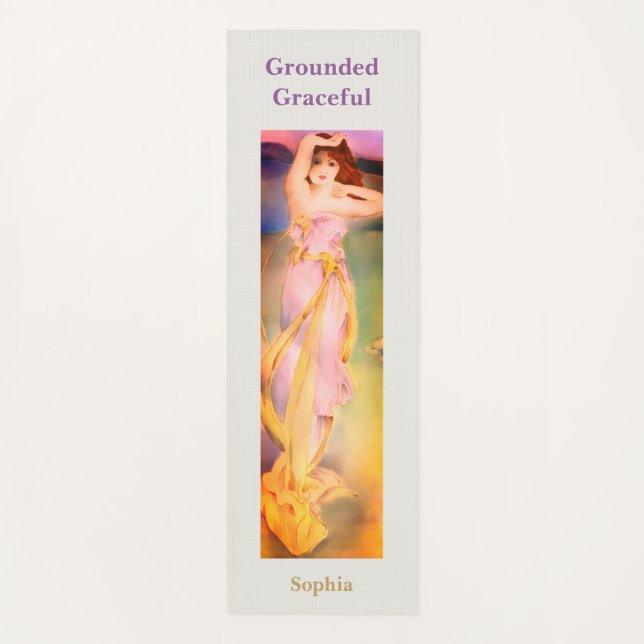 Personalised Yoga Mat | Grounded Graceful Goddess  Yogamatte (Vorderseite)