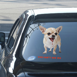 Personalised You Can't See Me Chihuahua WWE Car Fensteraufkleber