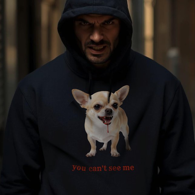 Personalised You Can't See Me Chihuahua WWE Hoodie (Von Creator hochgeladen)