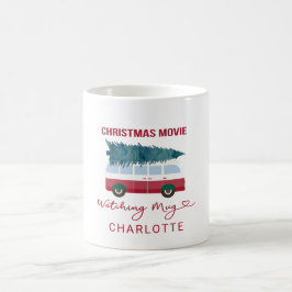 Personalisierbar- Christmas Movie Mug Watching Kaffeetasse