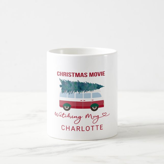 Personalisierbar- Christmas Movie Mug Watching Kaffeetasse (Mittel)