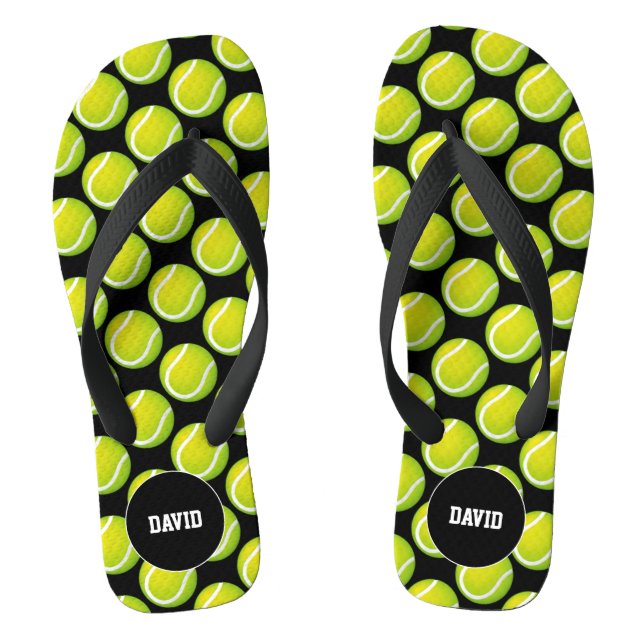 personalisierbar| Cooles Tennis Pattern Sportgesch Flip Flops (Fußbett)