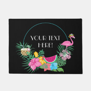 Personalisierbar Flamingo Hawai Fußmatte