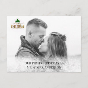 Personalisierbar Foto Karte Schneeflocken