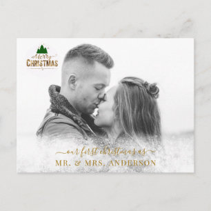 Personalisierbar Foto Karte Schneeflocken