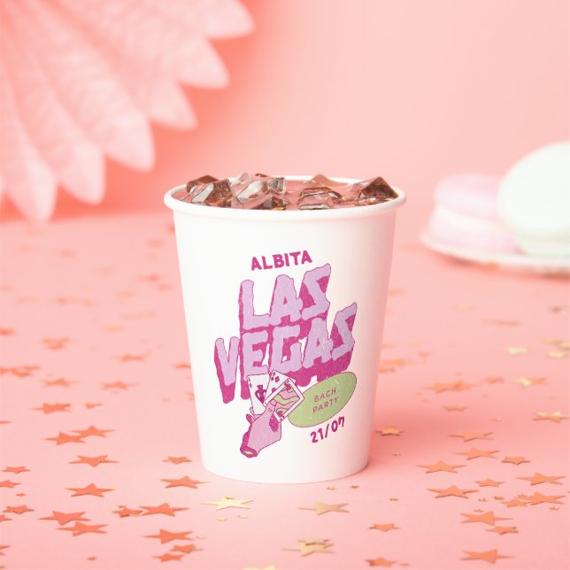 personalisierbar las vegas bachelorette pappbecher (Insitu)