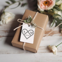 Personalisierbar Monogramm Herz Gummistempel