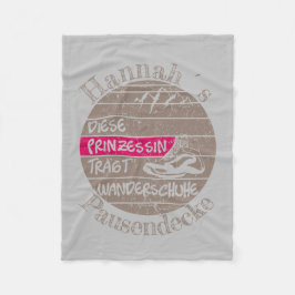 personalisierbar Name Prinzessin Wanderschuhe Fleecedecke