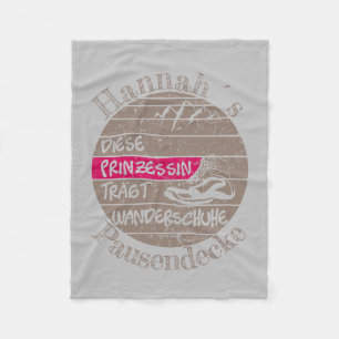 personalisierbar Name Prinzessin Wanderschuhe Fleecedecke