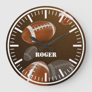 Personalisierbar Rugby Wall Clock Große Wanduhr