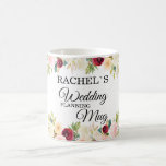 Personalisierbar- Wedding-Planning-Mug Kaffeetasse<br><div class="desc">Personalisierbare,  florale Kaffeetasse  "Wedding-Planning-Mug" . Setze deinen Namen ein. Schönes Geschenk für die Braut,  Trauzeugin ,  Brautjungfern und alle die bei der Planung der Hochzeit helfen.</div>