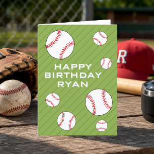 Personalisierbare Baseball-Bälle Alles Gute zum Ge Karte