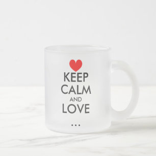 Personalisierbare Behielt Liebe Tasse aus Glas mit