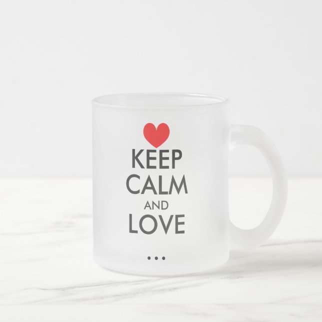 Personalisierbare Behielt Liebe Tasse aus Glas mit (Rechts)