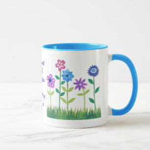 Personalisierbare 'Blume Power' Hochzeitsstimmung  Tasse