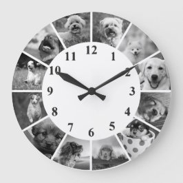 Personalisierbare Dog-Uhr B+W Benutzerdefinierte F Große Wanduhr