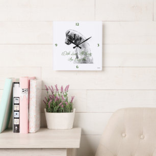 Personalisierbare Foto-Wall-Uhr HAMbyWG Quadratische Wanduhr