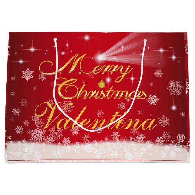 personalisierbare Geschenktüte für Weihnachten (Vorderseite)