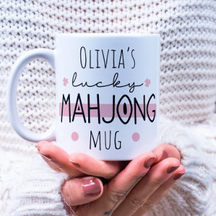 Personalisierbare glückliche Mahjong-Tasse Kaffeetasse
