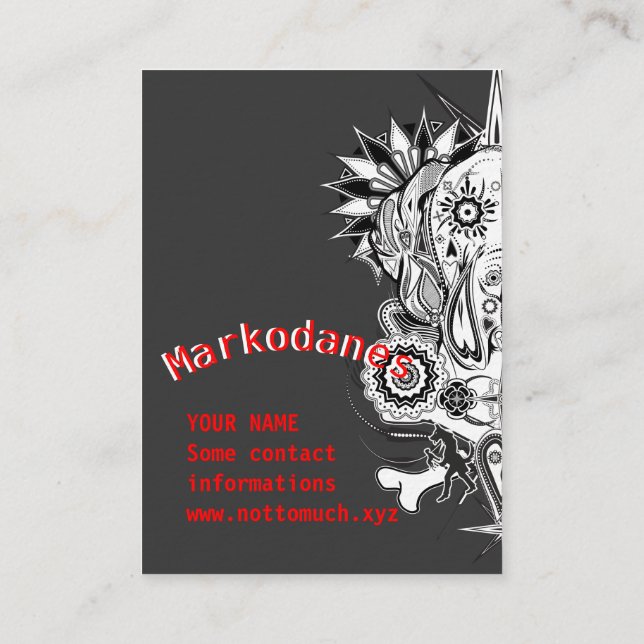 personalisierbare Great Dane Karten (Rückseite)