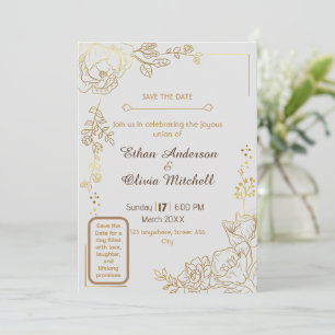 Personalisierbare Hochzeitskarte Einladung