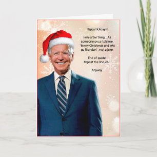Personalisierbare Joe-Biden-Weihnachtskarte Feiertagskarte