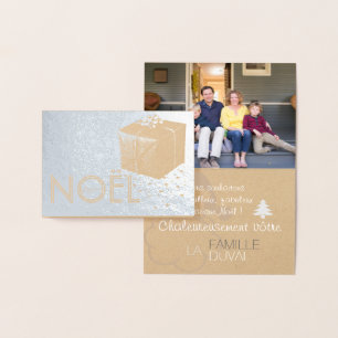 Personalisierbare Kado-Weihnachtskarte Foto Folienkarte