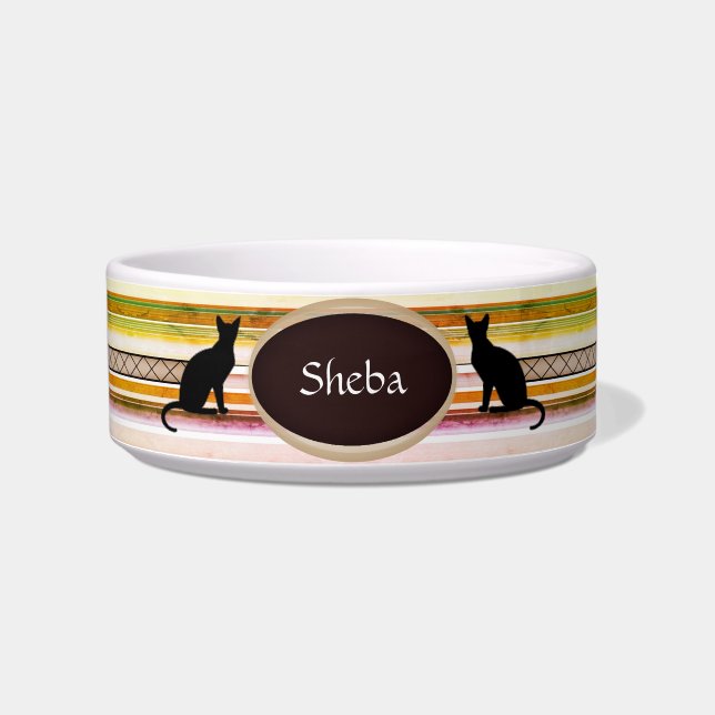 Personalisierbare Katzenfutterschale in weißem HAM Napf (Vorderseite)