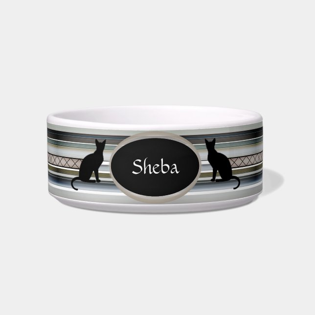 Personalisierbare Katzenfutterschale in weißem HAM Napf (Vorderseite)