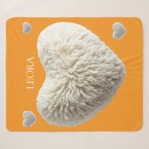 Personalisierbare Kuscheldecke Fluffy Heart Sherpadecke
