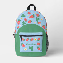 Personalisierbare Mini-Erdbeerblüte Bedruckter Rucksack