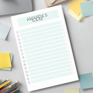 Personalisierbare Modern Mint Weiß Post-it Klebeze Klebezettel