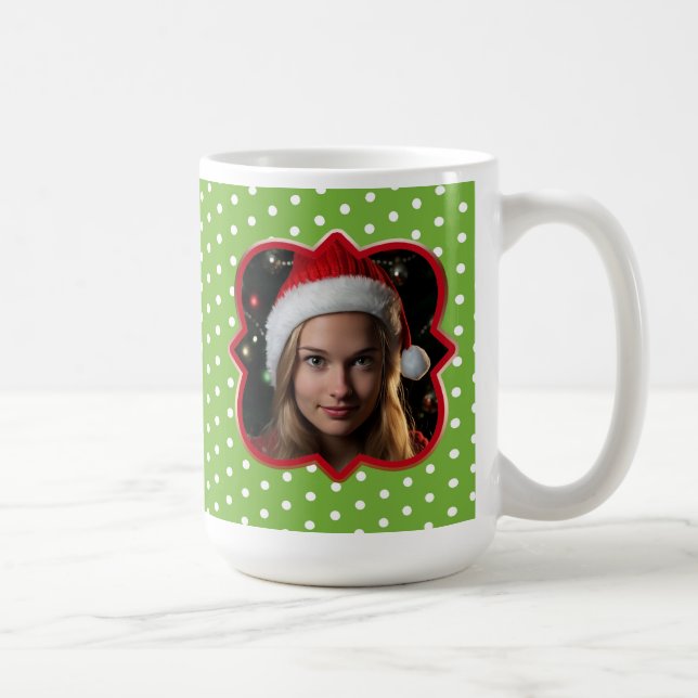Personalisierbare "Nice List" Foto Tasse, 15 oz Kaffeetasse (Rechts)