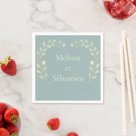 Personalisierbare Papiertischdecke für Hochzeiten Serviette