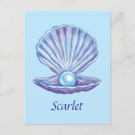 Personalisierbare Perle des Ozeans (Blau) Postkarte