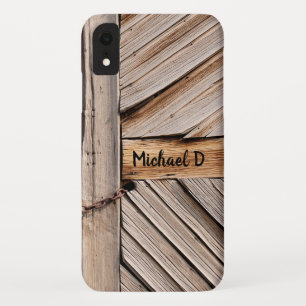 Personalisierbare rustikale Holztür mit Kettenvers Case-Mate iPhone Hülle